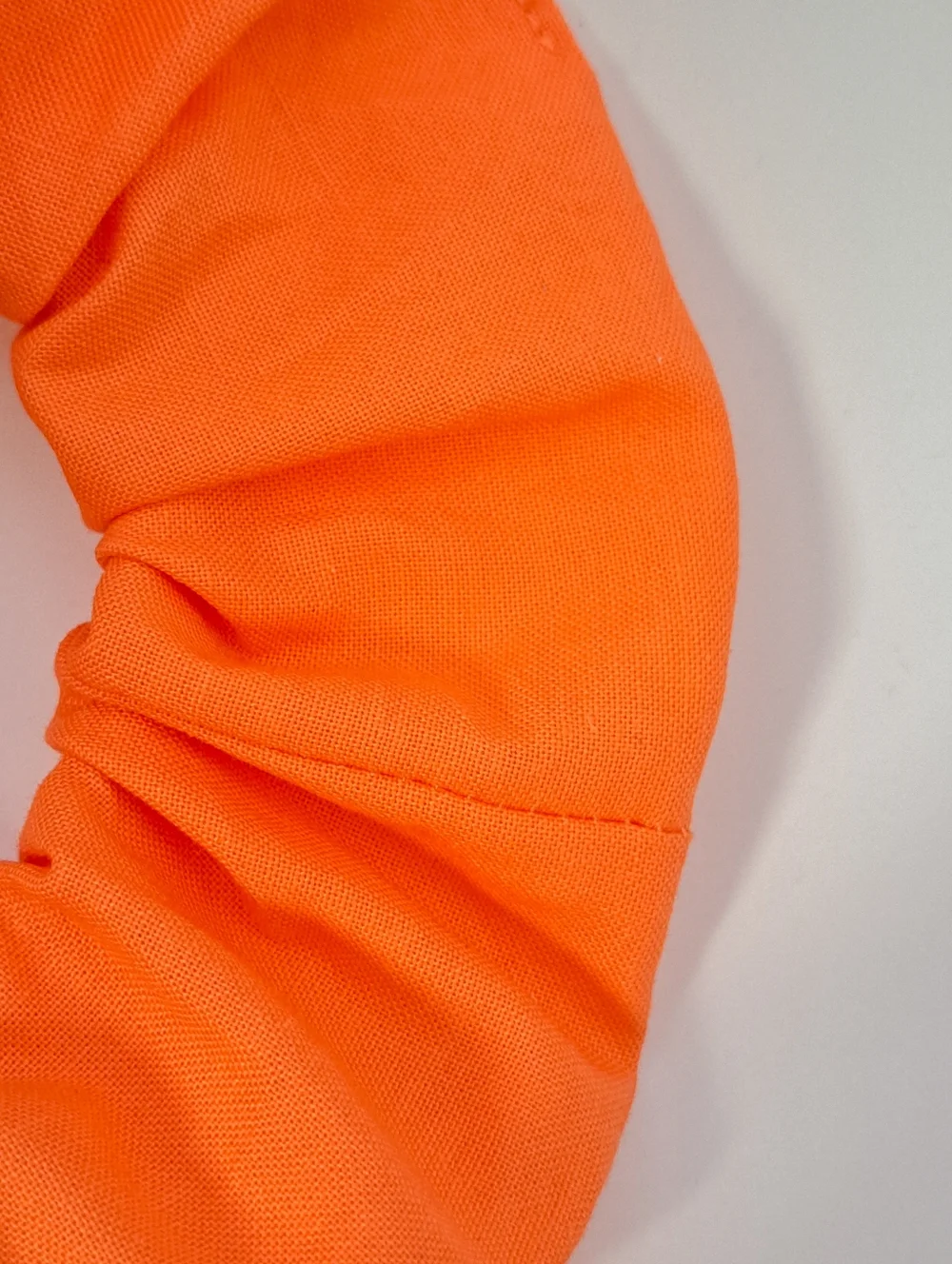 Orange Hair Scrunchie Cotton Hair Tie
